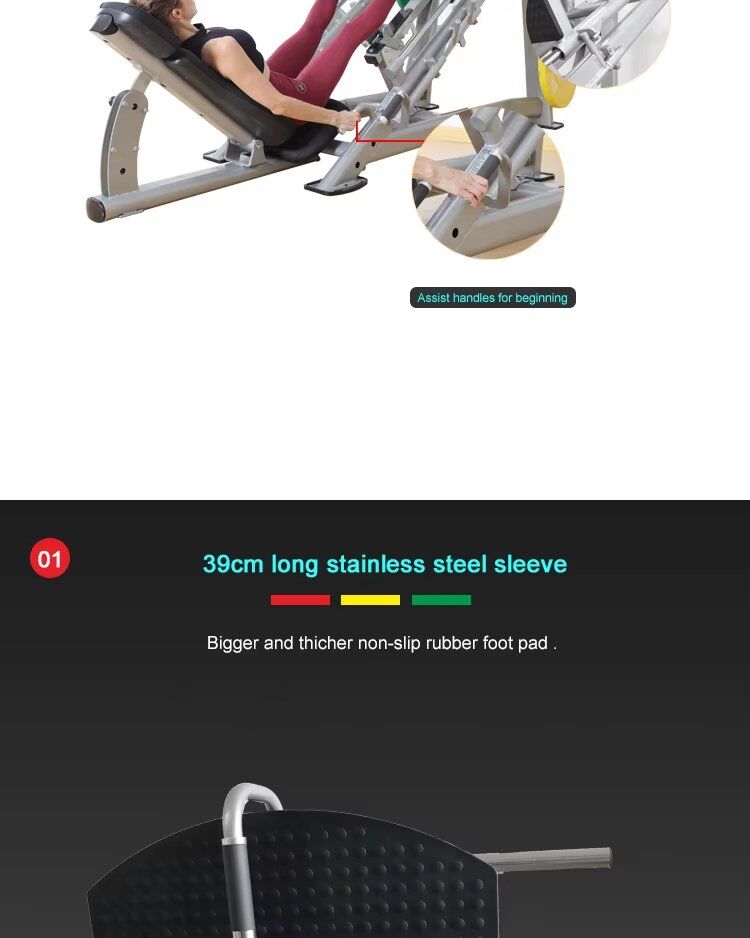 Commercial 45 Degree Linear Leg Press - Image 9