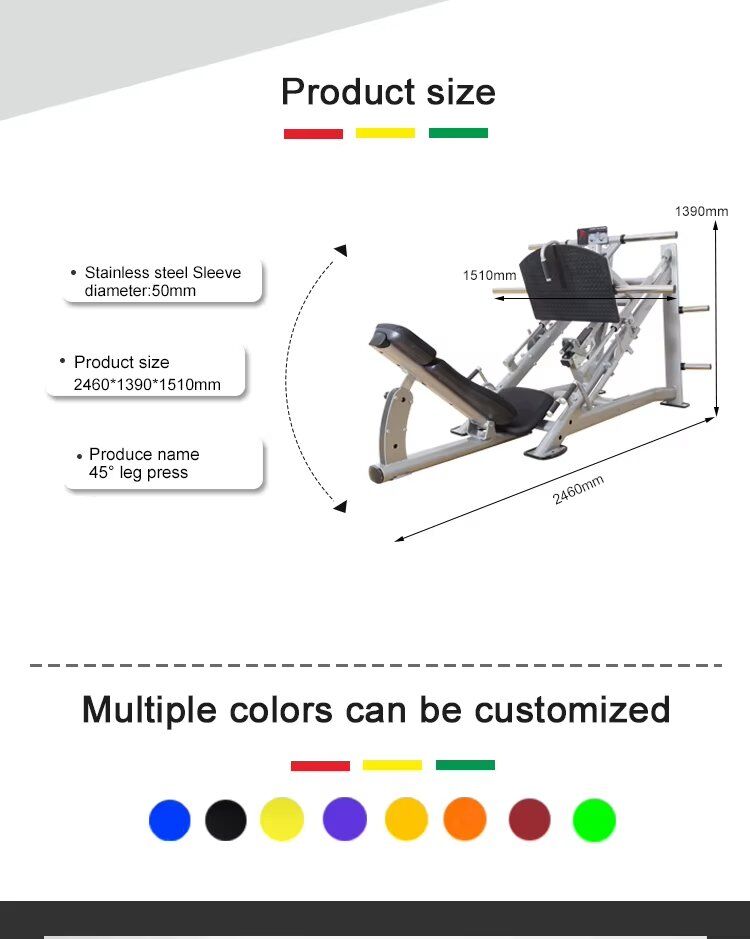 Commercial 45 Degree Linear Leg Press - Image 11